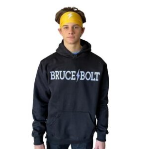 "BRUCE BOLT" Hoodie - Black/White