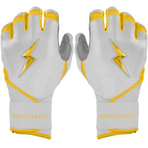 Chrome Series Long Cuff Batting Gloves - Yellow
