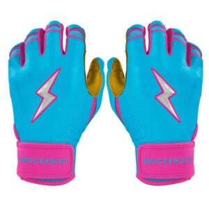 Harrison Bader Signature Series Short Cuff Batting Gloves - Blue/Pink